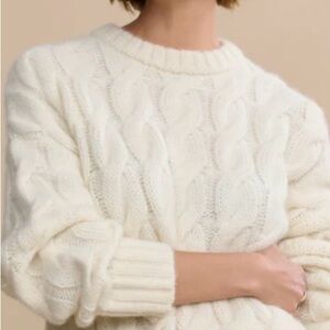 Jenni Kayne Serena cable Knit Cashmere sweater. NEVER WORN SIZE S